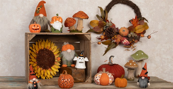 Selection of Autumn home decorations