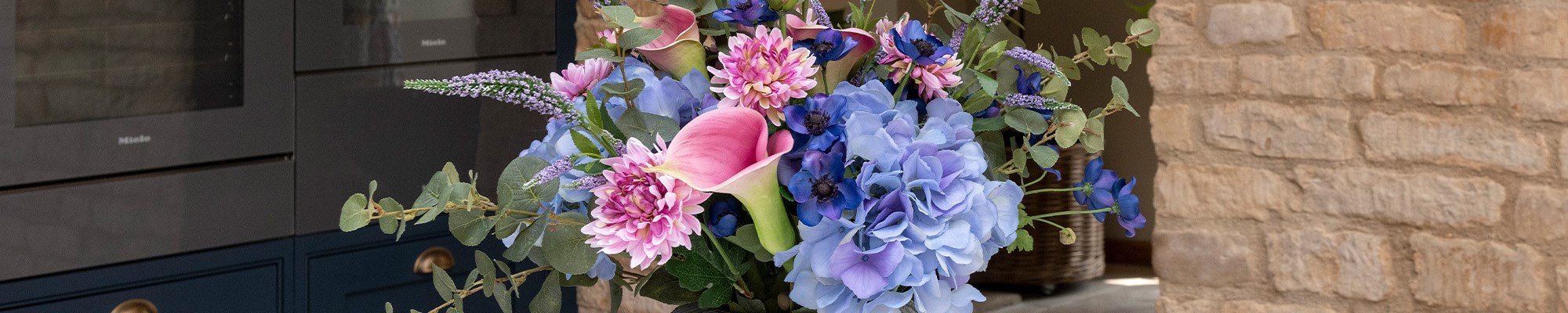 close up of floralsilk catalogue with artificial blossom bunch