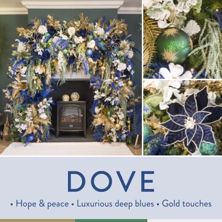 dove theme image with christmas display