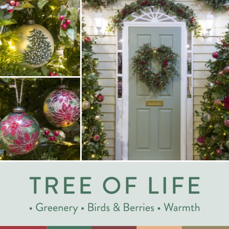 tree of life theme image with christmas display