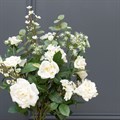 Faux White Rose & Wild Flower Bouquet alternative image