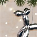 Set of 3 Balloon Dog Tree Decorations Silver alternative image