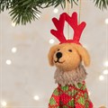 Felt Labrador with Christmas Jumper Decoration alternative image