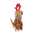 Felt Labrador with Christmas Jumper Decoration alternative image