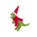 Felt Dinosaur with Santa Hat Decoration alternative image