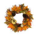 Faux Maple & Pumpkin Wreath alternative image