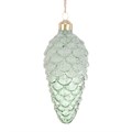 Set of 3 Frosted Glass Pinecone Hanging Decoration alternative image