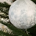 Set of 3 Niamh Glass Baubles - White alternative image