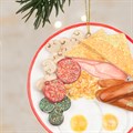 Full English Breakfast Christmas Decoration alternative image