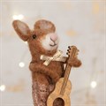 Felt Mouse with Guitar Figurine alternative image