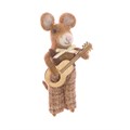 Felt Mouse with Guitar Figurine alternative image