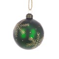 Set of 3 Glass Myla Snowflake Baubles - Green alternative image