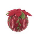 Large Felt Holly Bauble - Red alternative image