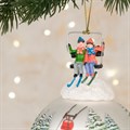 Large Glass Skiing Bauble with Figurines alternative image