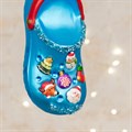 Glass Christmas Clog Ornament - Blue alternative image