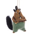 Felt Beaver with Logs Hanging Decoration alternative image