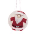 Felt Santa Character Bauble - White/Red alternative image