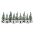 Wood Christmas Tabletop Sign with Bristle Trees alternative image