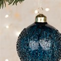 Set of 3 Glass Deanna Baubles - Blue alternative image