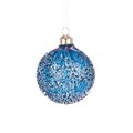 Set of 3 Glass Deanna Baubles - Blue alternative image