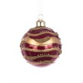 Glass Hanna Bauble with Gold Waves - Red alternative image