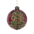 Set of 3 Large Glass Christmas Tree Bead Baubles alternative image