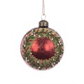 Set of 3 Glass Christmas Wreath Bead Baubles alternative image