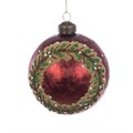 Set of 3 Large Glass Christmas Wreath Bead Baubles alternative image