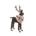 Felt Reindeer Figurine with Bells - Medium alternative image