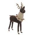 Felt Reindeer Figurine with Bells - Large alternative image