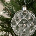 Set of 3 Glass Kayla Honeycomb Baubles alternative image