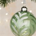 Set of 3 Glass Sophia Baubles with Leaves alternative image