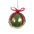 Glass Alice Mistletoe Bauble - Green alternative image