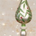 Glass Kendra Finial 23cm - White/Green alternative image