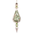 Glass Kendra Finial 23cm - White/Green alternative image