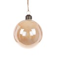 Set of 3 Glass Leyla Irridescent Baubles - Cream alternative image