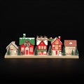 Wooden LED Christmas Village with Bristle Trees alternative image