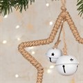 Set of 3 Hanging Rope Star White Bells Decorations alternative image