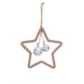 Set of 3 Hanging Rope Star White Bells Decorations alternative image