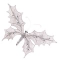 Set of 3 Metallic Holly Butterfly Clips Silver alternative image