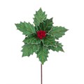 Holly Poinsettia Stem - Green alternative image