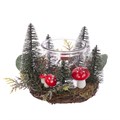 Christmas Tree Candle Holder with Toadstools alternative image