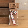 Hanging Papier Mache Candy Cane Decoration alternative image