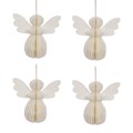 Box of 4 Hanging FSC Paper Angels - White alternative image