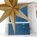 Hanging FSC Paper Sparkle Star Decoration - Gold alternative image