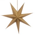 Hanging FSC Paper Sparkle Star Decoration - Gold alternative image