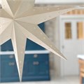 Hanging FSC Paper Sparkle Star Decoration - White alternative image