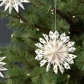 Set of 9 FSC Paper Snowflake Decorations - Cream alternative image