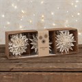 Set of 9 FSC Paper Snowflake Decorations - Cream alternative image