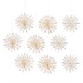 Set of 9 FSC Paper Snowflake Decorations - Cream alternative image